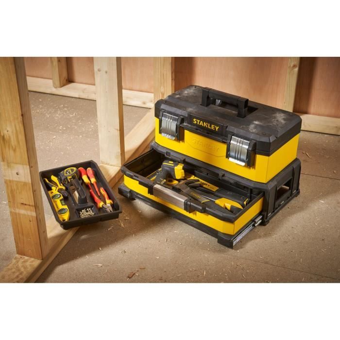 Boîte a outils bimatiere avec tiroir STANLEY - 1-95-829 - 51 cm