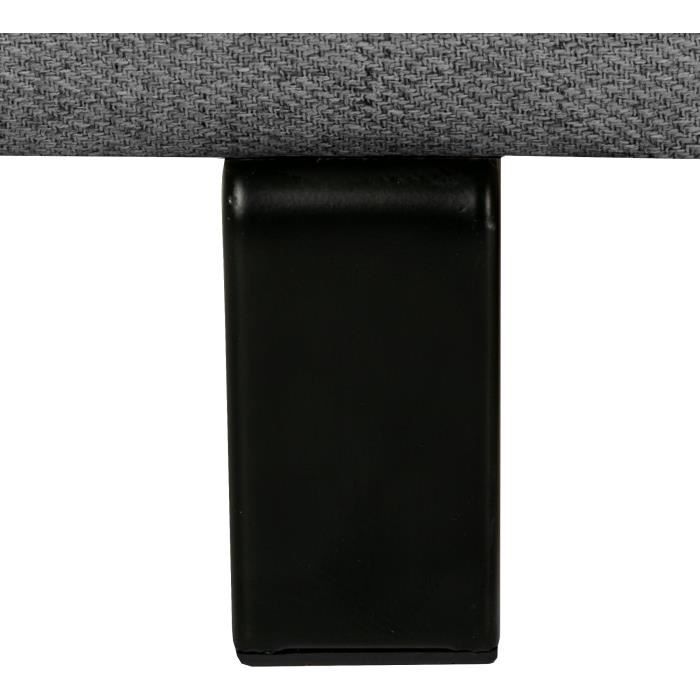 CanapÈ d'angle convertible - 4 personnes - STAN - Tissu Anthracite - 3 tÈtieres - RÈversible - 243 x 92 x 184 cm