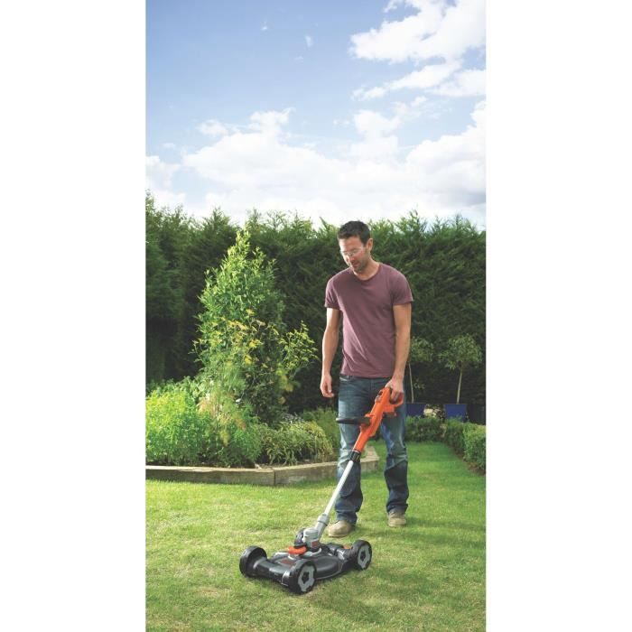 Coupe-bordures 3 en 1 sans fil + batterie 2Ah + chargeur - BLACK&DECKER - STC1820CM-QW - 18V - 28cm - dresse-bordures + tonte