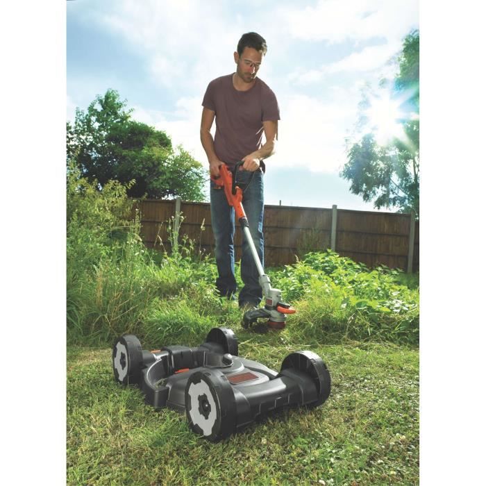 Coupe-bordures 3 en 1 sans fil + batterie 2Ah + chargeur - BLACK&DECKER - STC1820CM-QW - 18V - 28cm - dresse-bordures + tonte