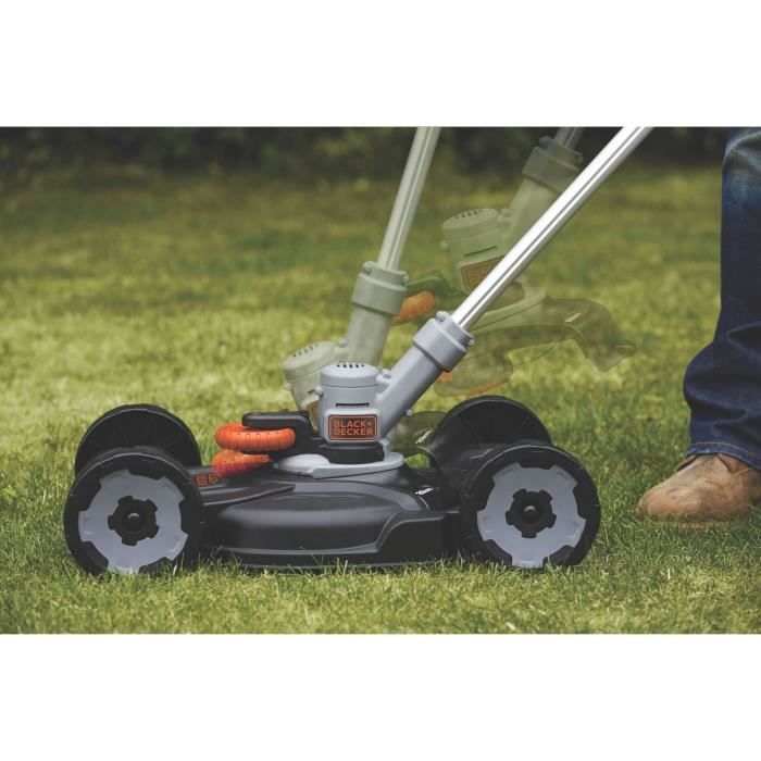 Coupe-bordures 3 en 1 sans fil + batterie 2Ah + chargeur - BLACK&DECKER - STC1820CM-QW - 18V - 28cm - dresse-bordures + tonte