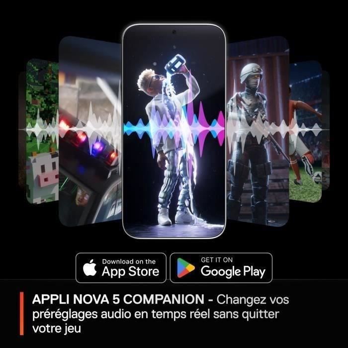 Casque Gaming Sans fil - STEELSERIES - Arctis Nova 5 - Blanc