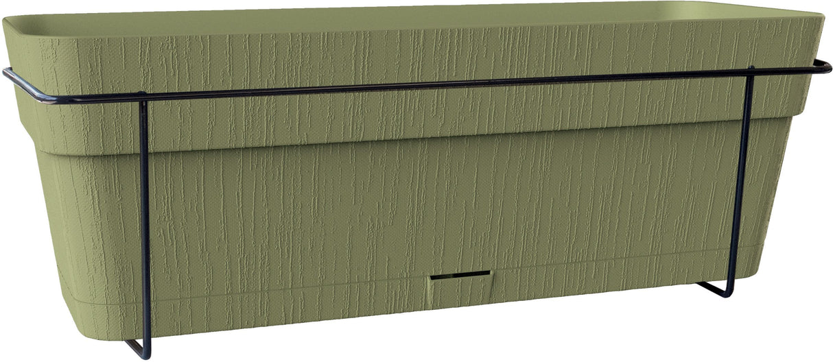STEFANPLAST Balconniere ETHICA - 9 L - 50x18 x h17 cm - Vert olive