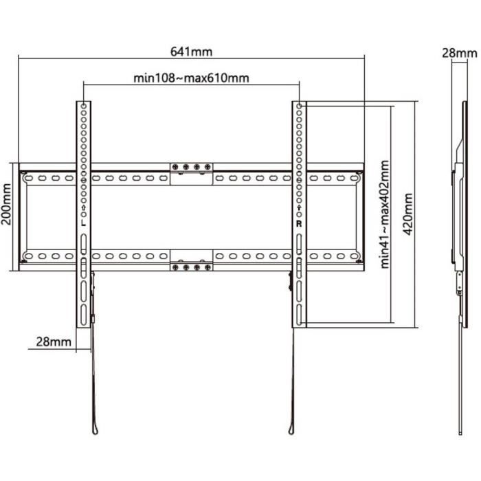 Support TV fixe - SLIM - Stell - SHO 5210