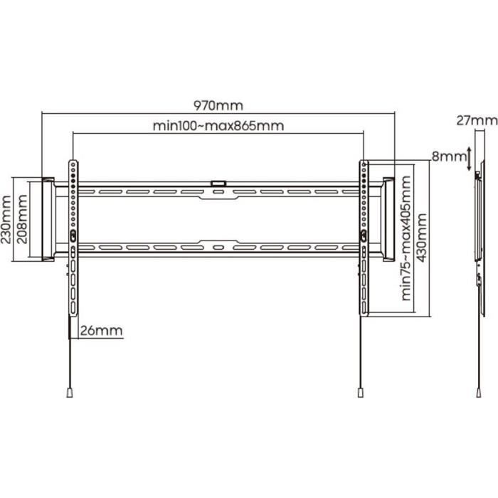 Support TV fixe - SLIM - Stell - SHO 7210