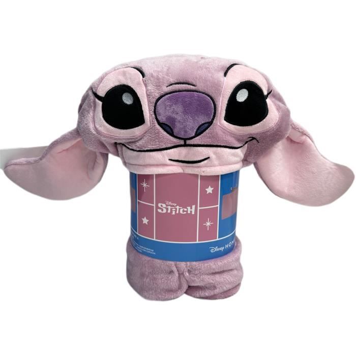Plaid polaire a capuche 3D Angel, Dimension 120 x 150 cm, Disney LILO & STITCH