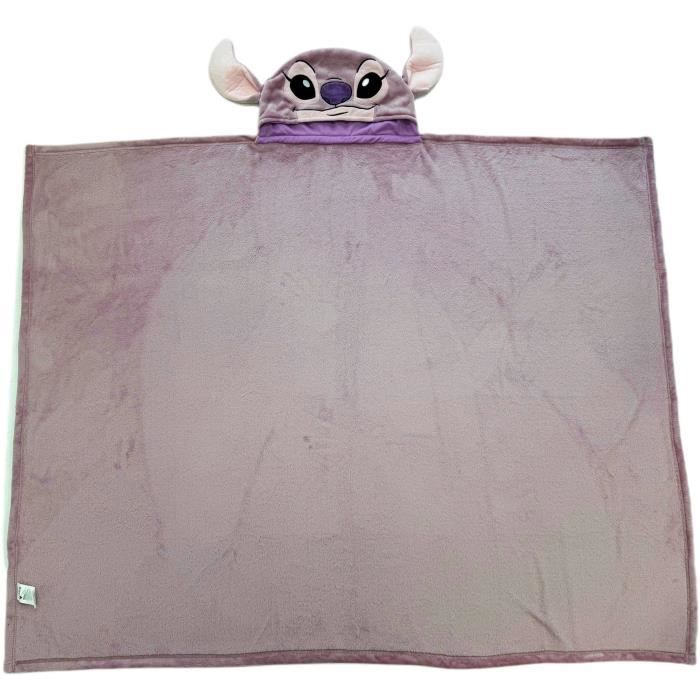 Plaid polaire a capuche 3D - LILO & STITCH - Angel - 120 x 150 cm