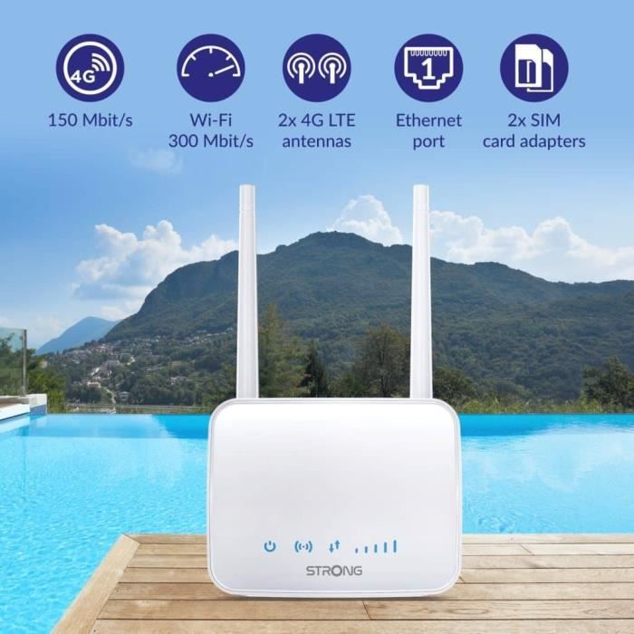 Modem Routeur - STRONG - 4G LTE ROUTER - Connexion Haut DÈbit - Jusqu'a 300 Mbit/s