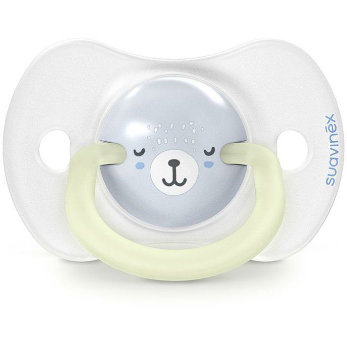 Lot de 2 sucettes symétriques - SUAVINEX - Night&Day Wild&Free - SX Pro - 6 a 18 mois - Bleu