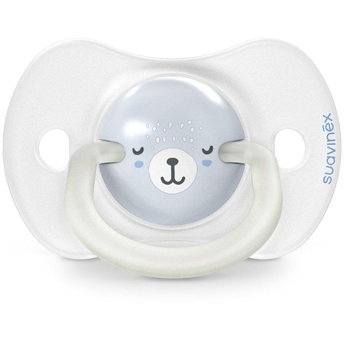 Lot de 2 sucettes symétriques - SUAVINEX - Night&Day Wild&Free - SX Pro - 6 a 18 mois - Bleu