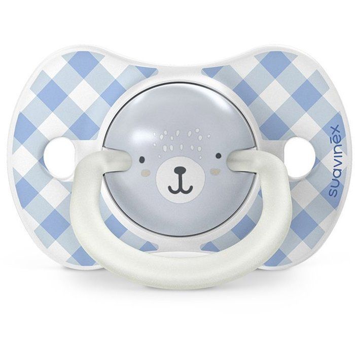 Lot de 2 sucettes symétriques - SUAVINEX - Night&Day Wild&Free - SX Pro - 6 a 18 mois - Bleu