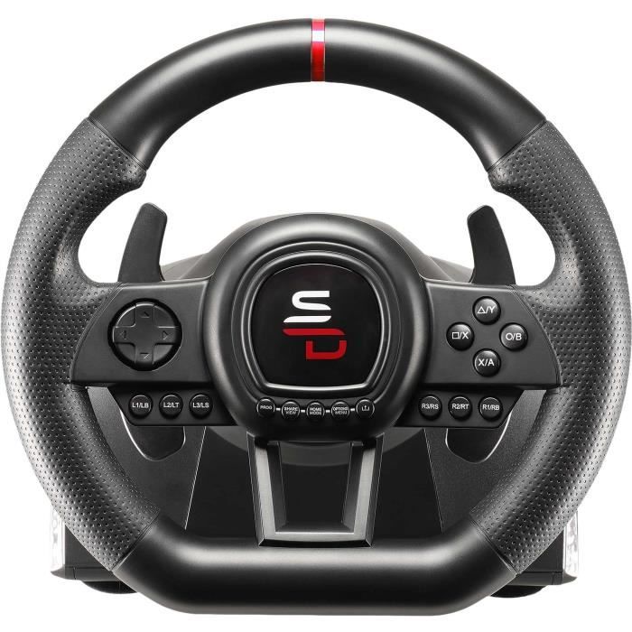 Volant de course - SUPERDRIVE - GS650-X - Levier de vitesse manuel - 3 pédales - Palettes - PS4 / Xbox
