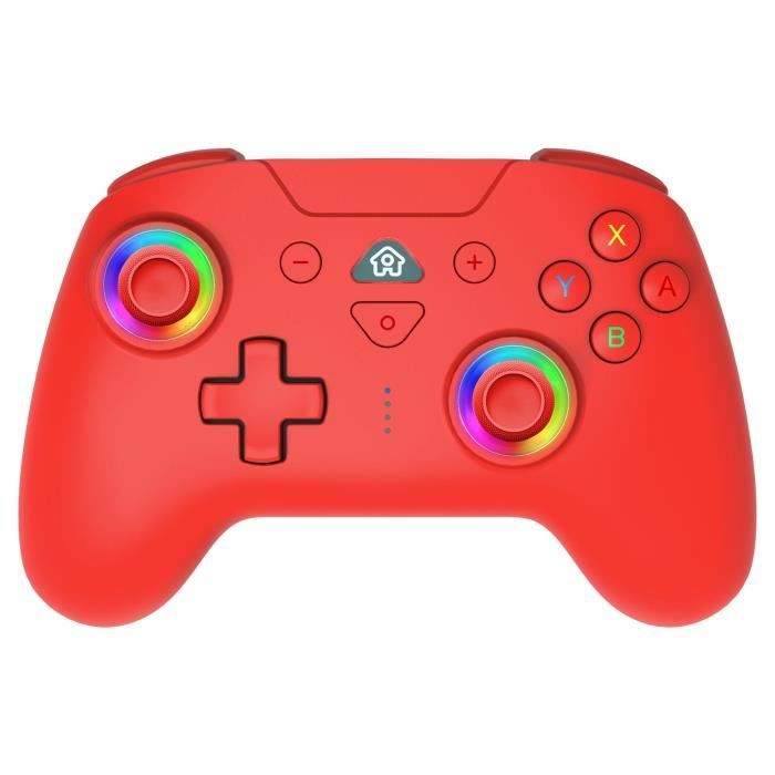 Manette sans fil - SUBSONIC - Switch 2 / Switch - LEDs programmables - Vibrations - Gyroscope - Rouge
