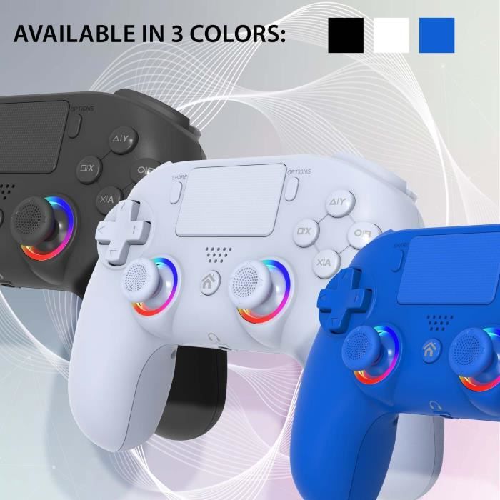 Manette sans fil - SUBSONIC - PS4 - LED - Vibrations - Prise casque - Noir