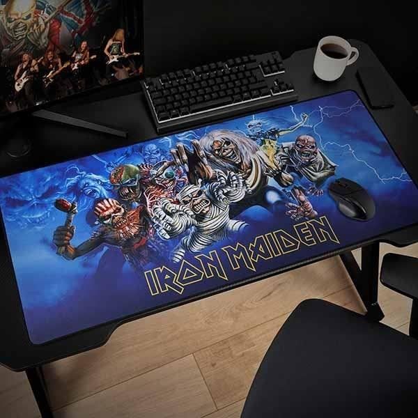 Tapis de souris XXL - SUBSONIC - Iron Maiden - 90 cm x 40 cm - Tapis de bureau gaming - Licence officielle