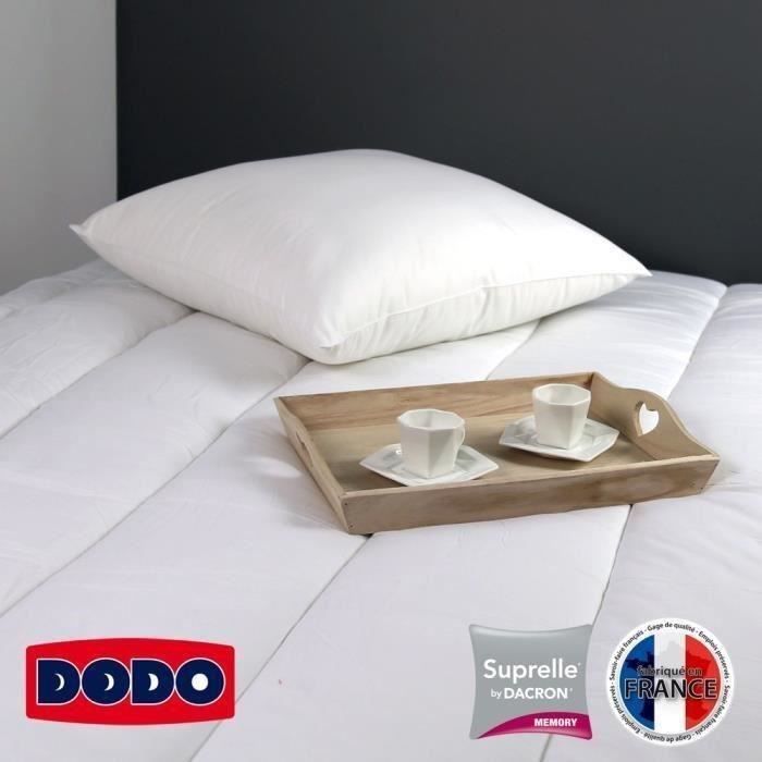 Oreiller a Mémoire de Forme - DODO - SUPRELLE MEMORY - 65 x 65 cm - Blanc