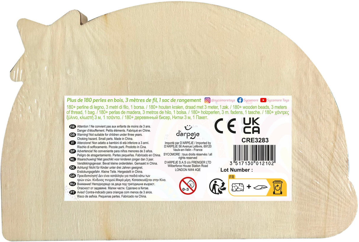 Coffret de perles en bois - SYCOMORE - Arc-en-ciel - Des 4 ans