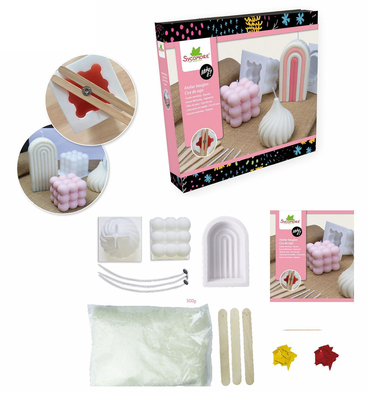 Atelier bougies - SYCOMORE - Make it XL - Cire de soja - Des 12 ans