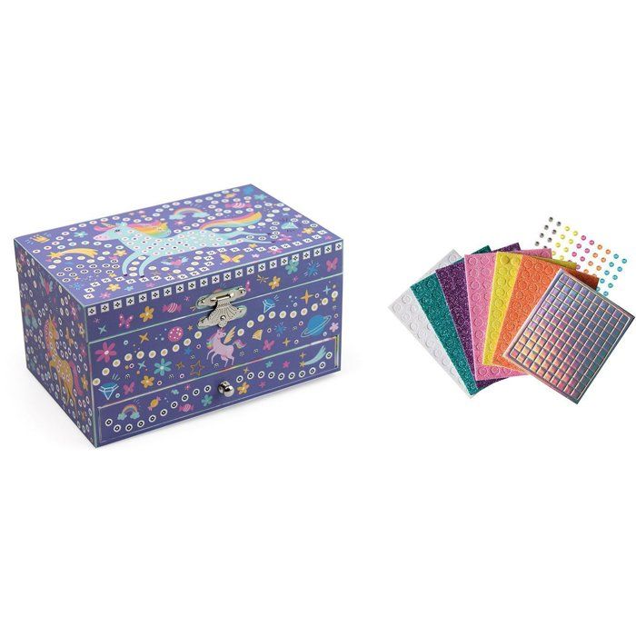 3D Mosaiques - SYCOMORE - Stick'N Fun - Boîte a musique Licorne - Des 5 ans