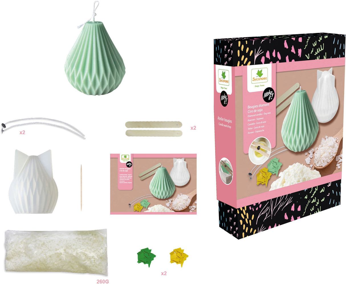 Atelier bougies diamant - SYCOMORE - Make it S - Cire de soja - Des 12 ans