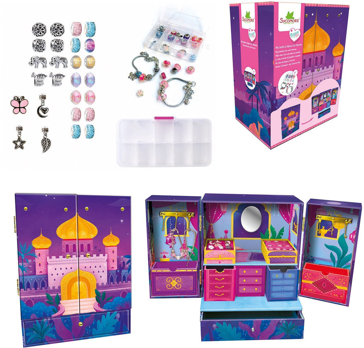 Bijoux Box - SYCOMORE - Ma boîte a bijoux et charms - Des 7 ans