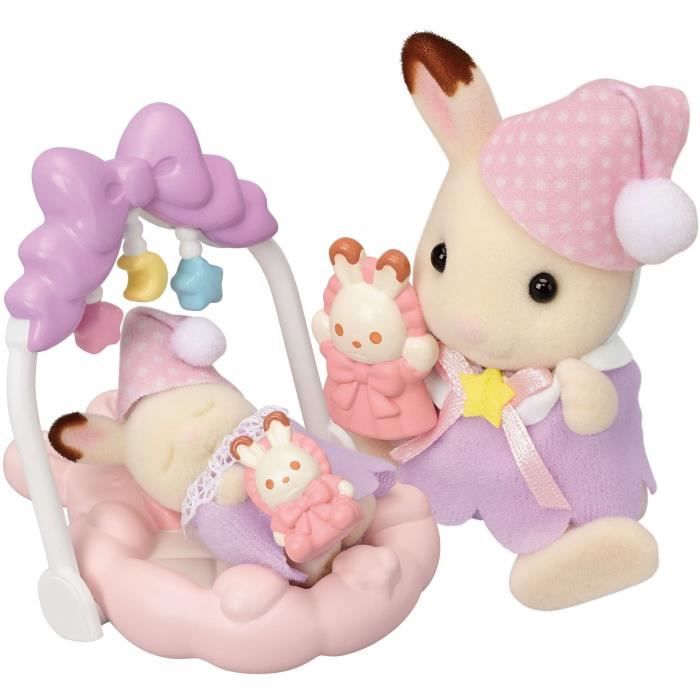 Le coucher des soeurs Lapin Chocolat - SYLVANIAN FAMILIES - 5806