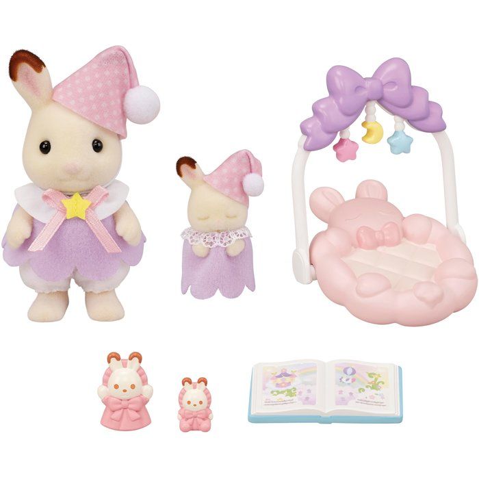 Le coucher des soeurs Lapin Chocolat - Sylvanian Families - 5806