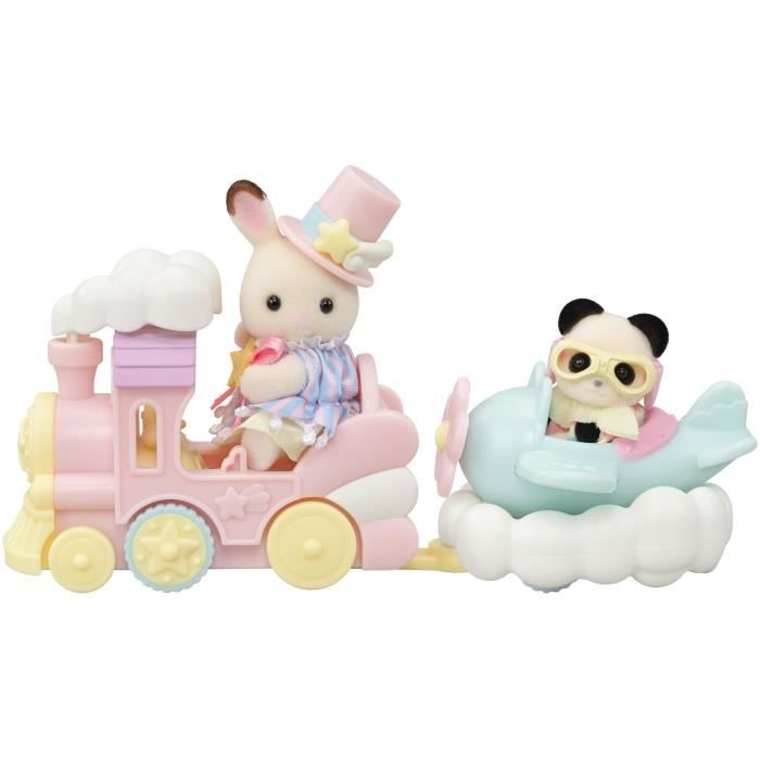 Mini-figurines - SYLVANIAN FAMILIES - Le petit train des nuages - Des 3 ans