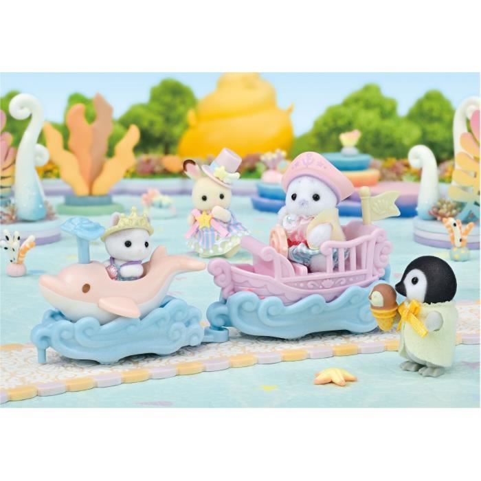 Mini-figurines - SYLVANIAN FAMILIES - Le petit train de la mer - Des 3 ans