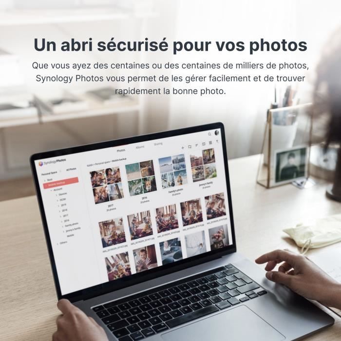 Serveur NAS - SYNOLOGY - DS223J - 2 baies - SATA 6Gb/s - RAID 1 - RAM 1 Go