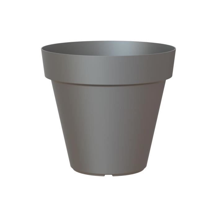 ARTEVASI Pot de fleurs CAPRI - Anthracite - Résistant au gel - 40 x 40 x 34,7 cm - 28,3L