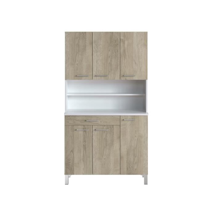 TACOMA Buffet de cuisine L 100 cm - dÈcor chene