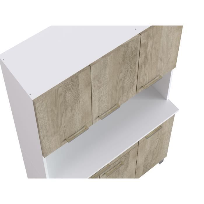 TACOMA Buffet de cuisine L 100 cm - dÈcor chene