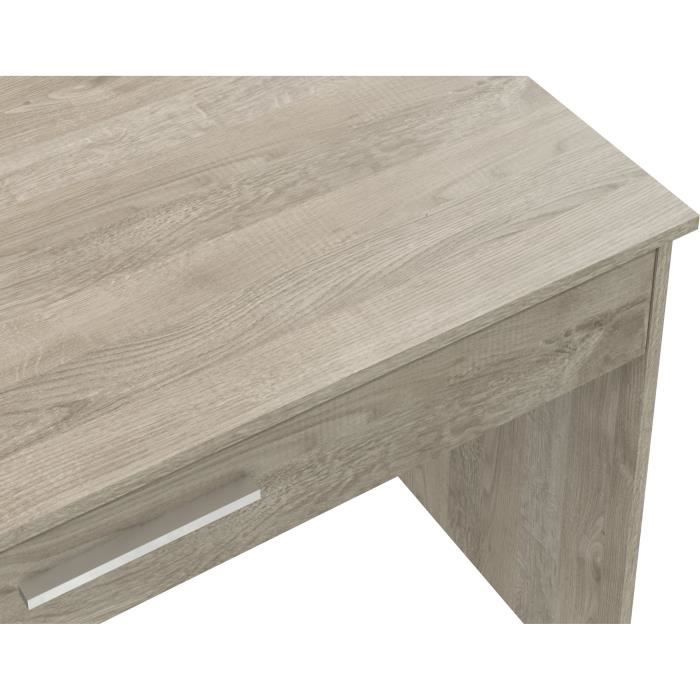 Bureau grand tiroir - MÈlaminÈ chene - 110 x 56 x 81,5 cm