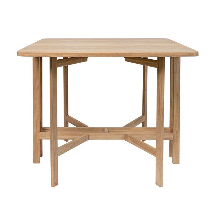 Table de jardin - FERRET - Pliante - Bois d'Acacia FSC - 21/55/90 x 90 x 75 cm - 4 personnes