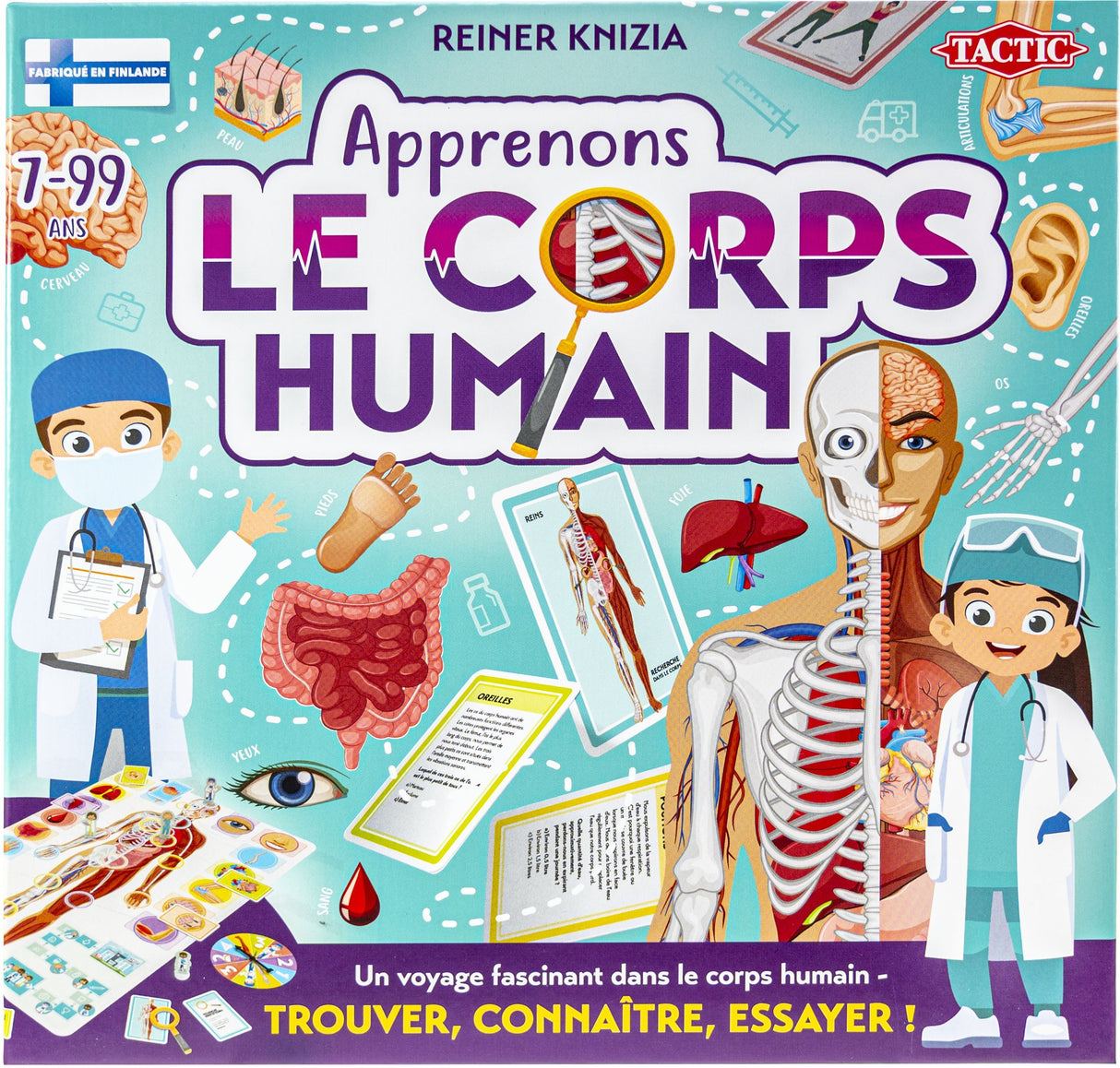 Apprenons le corps humain - Jeu éducatif - TACTIC - 2 joueurs et plus - Des 7 ans