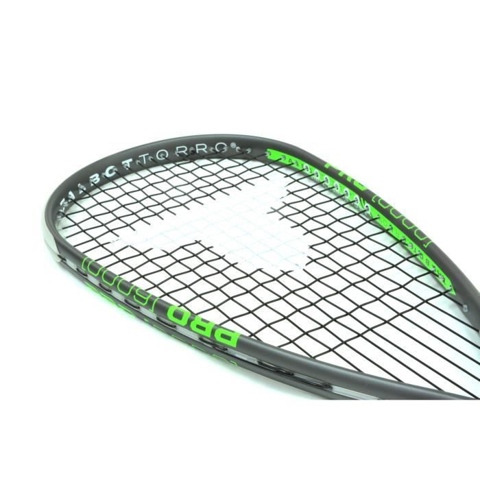 Raquette de squash - TALBOT TORRO - PRO 6000 - Cordage US 600 - Pro-Grip perforé - Tete 500cm² - Cadre 20mm/115g - 155g