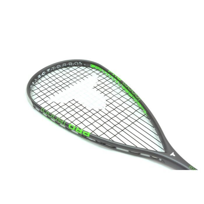 Raquette de squash - TALBOT TORRO - PRO 6000 - Cordage US 600 - Pro-Grip perforé - Tete 500cm² - Cadre 20mm/115g - 155g