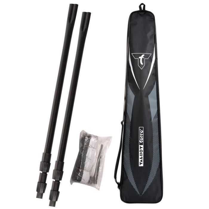 Filet de badminton - TALBOT TORRO - 610 x 60cm - Réglable en hauteur (125 - 155cm) - Piquets d'ancrage