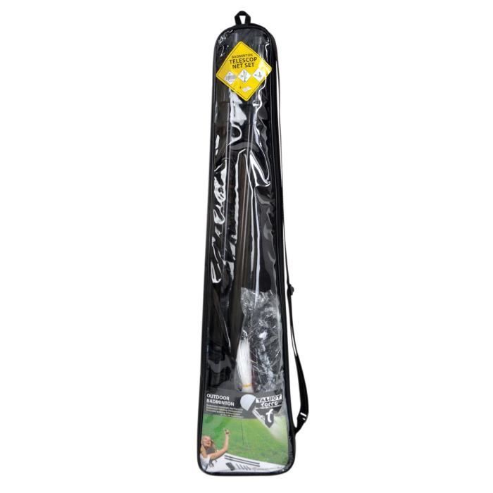 Filet de badminton - TALBOT TORRO - 610 x 60cm - Réglable en hauteur (125 - 155cm) - Piquets d'ancrage
