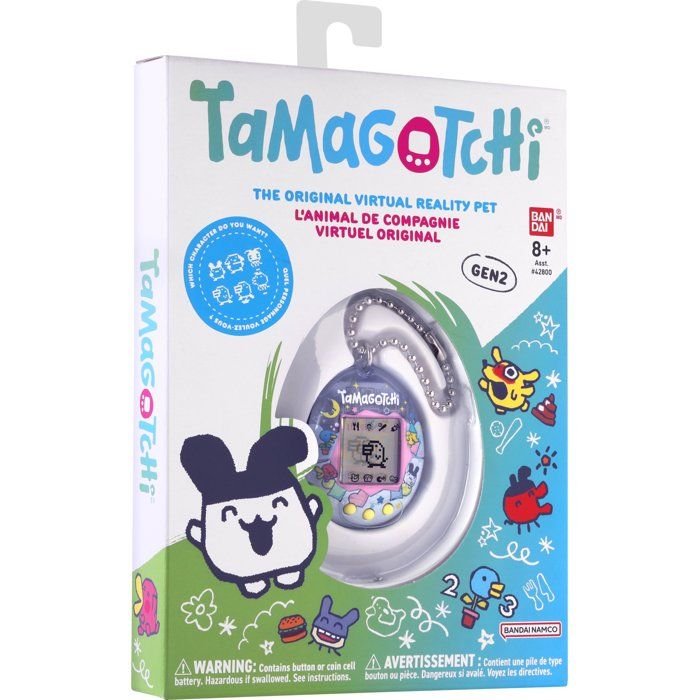 Tamagotchi - BANDAI - Tamagotchi original - Tama Sleeping - Animal électronique virtuel avec écran couleur, 3 boutons et jeux