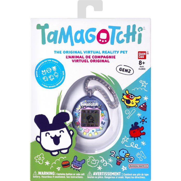 Tamagotchi - BANDAI - Tamagotchi original - Tama Sleeping - Animal électronique virtuel avec écran couleur, 3 boutons et jeux
