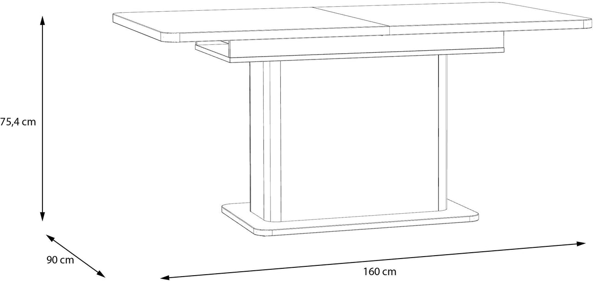 Table a manger - TAM WARDIOL - Extensible - Rectangulaire - 8 personnes - 160-200 x 90 x 75,4 cm
