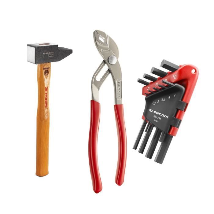 Caisse a outils - FACOM - TBX1M.PB + 20 outils - 5 Tournevis Protwist + 9 Clés mâles + 4 Clés a fourche + Marteau rivoir + Pince
