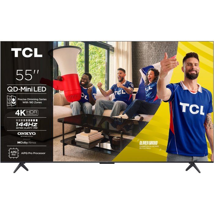 TCL 55C6K - TV QLED MiniLED 55 (140 cm) - 4K UHD 3840x2160 - 144 Hz - Dolby Vision - Google TV - 4xHDMI 2.1 - WiFi