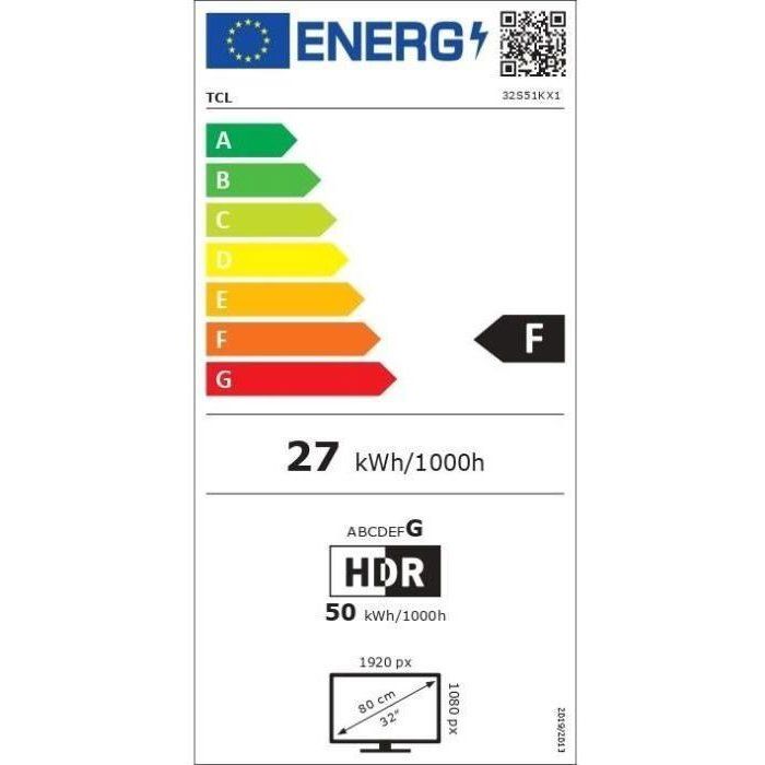 TCL 32S51K - TV QLED 32 (81 cm) - Full HD 1920x1080 - HDR10 - Android TV - 2xHDMI 1.4 - WiFi