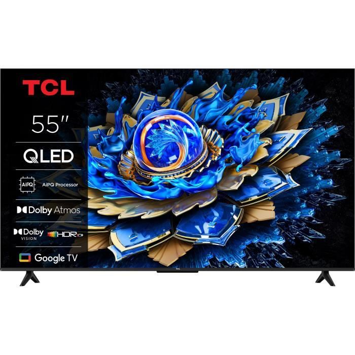 TCL 55T69C - TV QLED 55 (140 cm) - 4K UHD 3840x2160 - HDR10+ - Android TV - 3xHDMI 2.1 - WiFi
