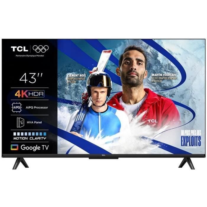 TCL 43P6K - TV LED 43 (109 cm) - 4K UHD 3840x2160 - HDR10+ - Google TV - 3xHDMI 2.1 - WiFi