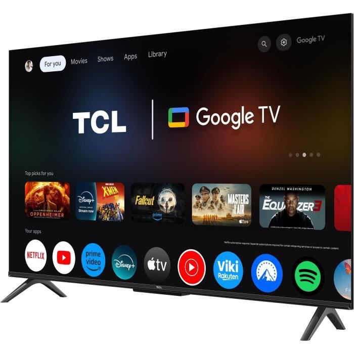 TCL 43P6K - TV LED 43 (109 cm) - 4K UHD 3840x2160 - HDR10+ - Google TV - 3xHDMI 2.1 - WiFi