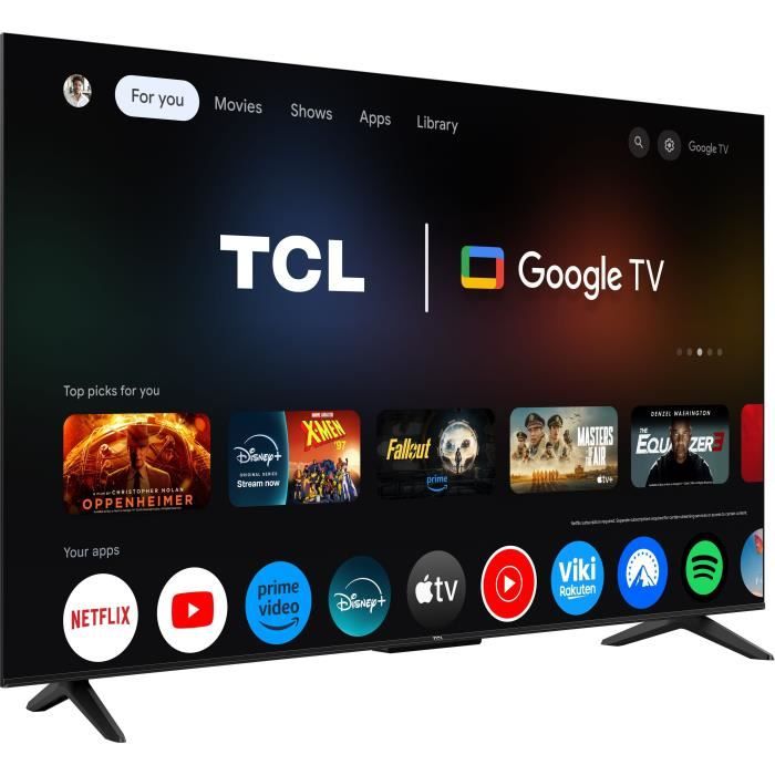 TCL 50P6K - TV LED 50 (126 cm) - 4K UHD 3840x2160 - HDR10+ - Google TV - 3xHDMI 2.1 - WiFi